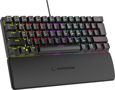 Tastierë mekanike Rampage Plower K60, switch Blue, LED, e zezë