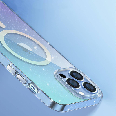 Mbrojtëse telefoni Kingxbar PQY Elegant MagSafe, për iPhone 13 Pro, transparente, e bardhë