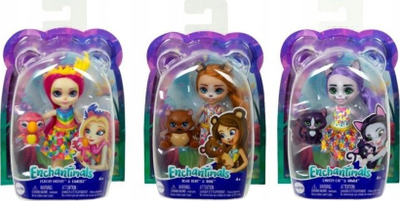 Kukull Mattel Enchantimals Little Sister and Friends, set figurash, për fëmijë 4+