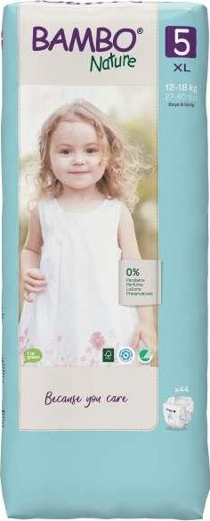 Pelenë Bambo Nature 5, 12-18kg, 44 copë