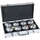 Set petanke Enero Game Balls, 8 topa metal, kuti alumini, argjendtë