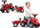 Traktor lodër McCormick Ride-on, me rimorkio, lopatë edhe hark, i kuq