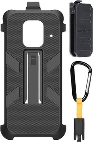 Etui telefoni Ulefone Power Armor 14, multifunksional, me mbajtëse, i zi