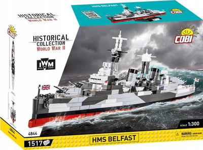 Set lodrash Cobi HMS Belfast, Historical Collection, 1517 copa, gri shumngjyrësh