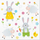 Serveta letre MFP Easter 2011052, 33x33cm, 3 shtresa 20 copë, të bardha me dizajn Pashke