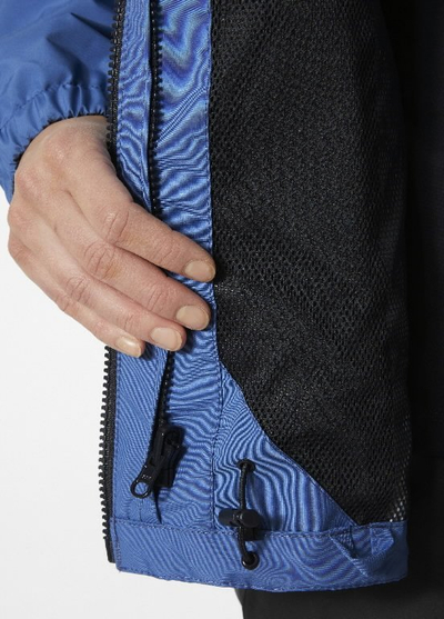 Xhaket pune për goca Helly Hansen Manchester 2.0, që s’e kap uji, me kapuç, blu