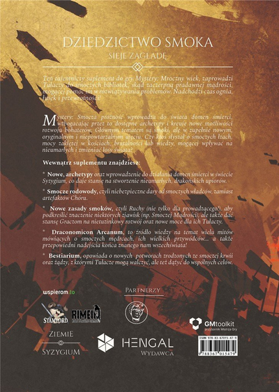 Libër lojë Hengal Mystery Dragon Vanity, zgjerim RPG, edicioni polak