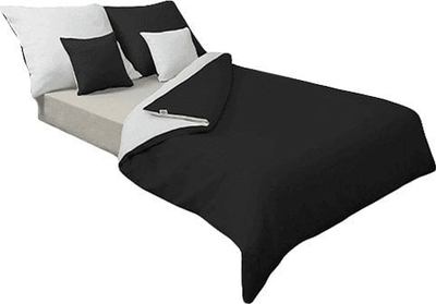 Set çarçafësh Matex Satin Double Face, 160x200, pambuk 100%, bardh e zi