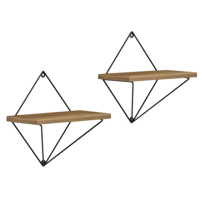 Set rafte muri Zannard 30x14x30Hcm (HM8929.11), zezë