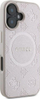 Kllëf telefoni Guess Saffiano Peony Classic Logo, për iPhone 16 Plus 6.7", MagSafe, rozë e çelët