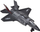 Lodër avion luftarak Jokomisiada F-35, metal, me dritë dhe zë, i zi
