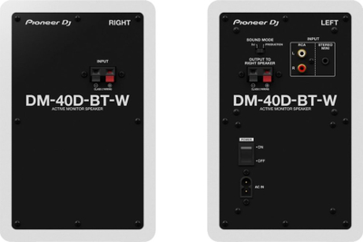 Monitor studio aktivë Pioneer DJ DM-40D-BT-W, 4", Bluetooth, të bardhë