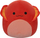 Lodër pelushi Squishmallow Maxie, hardhucë me frill, 12", e kuqe
