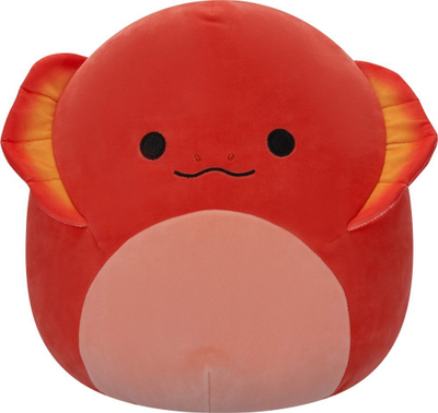 Lodër pelushi Squishmallow Maxie, hardhucë me frill, 12", e kuqe