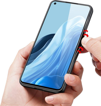 Mbulesë telefon Dux Ducis Fino për Oppo Reno7 Pro 5G, material najloni, e zezë