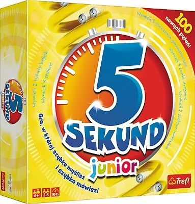 Lojë tavoline Trefl 5 Seconds Junior, 3–6 lojtarë, për kalamaj 6+, shumëngjyrëshe