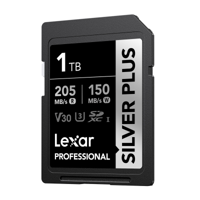 Kartë memorie Lexar Professional SDXC Silver Plus, 1TB, UHS-I, e zezë