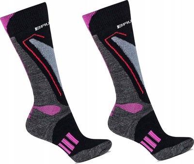 Çorape për femra Brubeck Snow Force Light, merino, madhësia 39 41, gri e hapur rozë