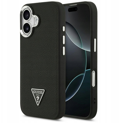 Mbrojtëse telefoni Guess GUHMP17SPGTSPSK, MagSafe, për iPhone 17, e zezë