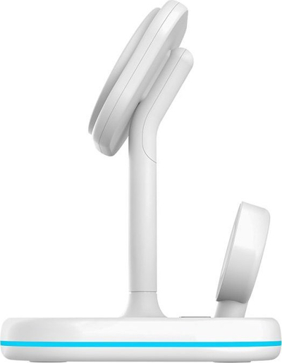 Karikues wireless Tech-Protect QI15W-A27, 3 në 1 MagSafe, 15W, i bardhë