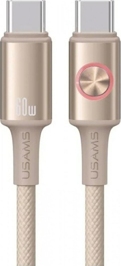 Kabllo USB Usams Huan Series SJ752, USB C në USB C, 1.2m, 60W, titanium