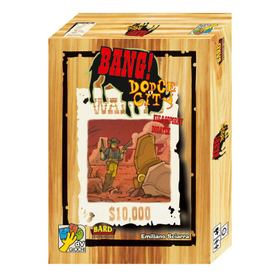 Игра со карти проширување Bang Dodge City, до 8 играчи, за возрасни, повеќебојна