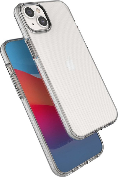 Kapotë telefoni Hurtel Spring Case iPhone 14 Plus, silikoni, me kornizë, blu e çelët