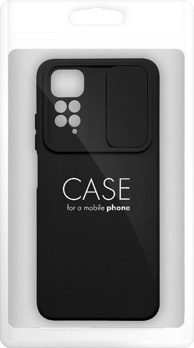 Mbulesë telefoni Xiaomi Redmi 10C Slide, silikon TPU, kapak kamere, e zezë