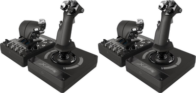 Joystick me thruster Logitech G X56 HOTAS, USB, për PC, gri