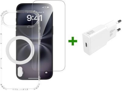 Set aksesorësh 4smarts 3n1 Premium Starter, për Apple iPhone Air, i përshtatshëm me MagSafe