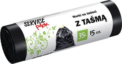 Qese plehrash Servis Pack Strong, 35L, 15 copë, të zeza