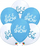 Balona dekorative Let it Snow, set dimror, blu edhe t’bardha