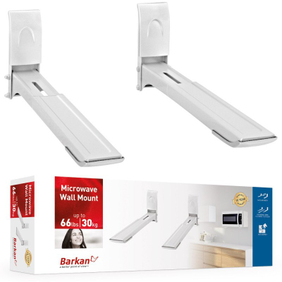 Set montimi për mikrovalë Barkan, mban deri 30 kg, e bardhë