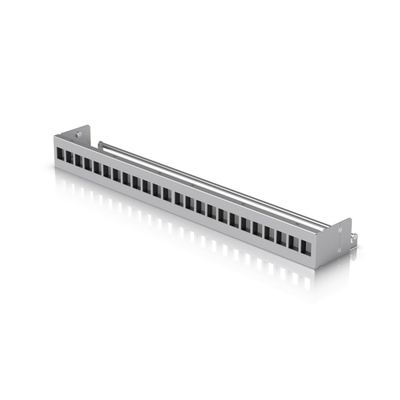 Panel rrjeti Ubiquiti Blank Keystone, 24 porta, 1U, argjendtë