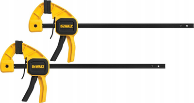 Shtrëngues automatik Dewalt Medium Trigger Clamp, 300mm, set 2 copë, i verdhë e zi