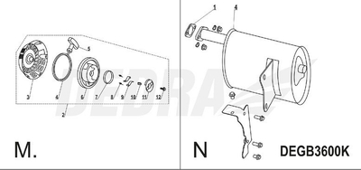 Depozitë karburanti DEDRA #K05, për gjenerator DEGB3600K, metal,