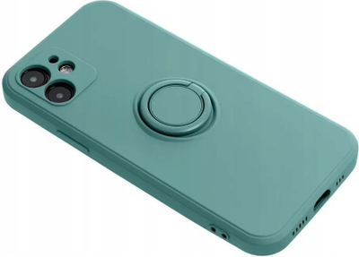 Mbrojtëse silikoni me unazë për Xiaomi Redmi Note 14 4G, me magnet, jeshile