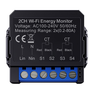 Matës energjie i mençur Avatto GW60 Matter, WiFi, dypalësh, i zi