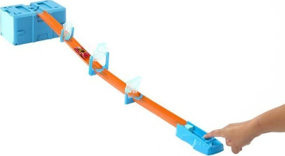 Set pistë lodër Mattel Hot Wheels Track Builder Ice Themed HKX40 HNJ66, me makinë, shumëpjesësh, shumëngjyrësh