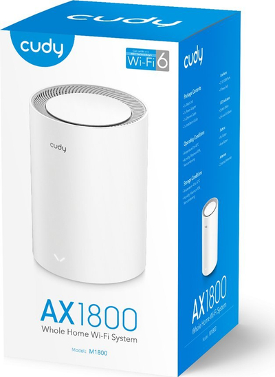 Sistem mesh Cudy M1800 AX1800, WiFi 6, Dual-Band Gigabit, i bardhë