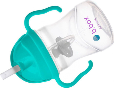 Gotë me pipë b.box Cup With Straw, 240ml, jade green