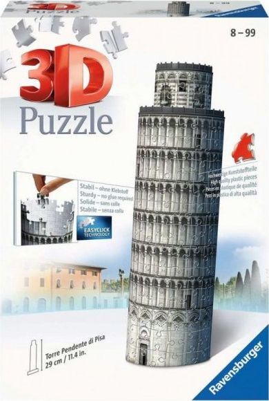 Puzzle 3D Ravensburger Mini Kulla e Pizës 11247, 54 copa, për kalamaj nga 8 vjeç e lart