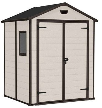 Depo kopshti Keter Manor 6x5, plastike, e bejxhé