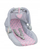 Karrige makine lodër Tiny Treasures Auto Chair 30164, me rripa sigurimi, rozë gri