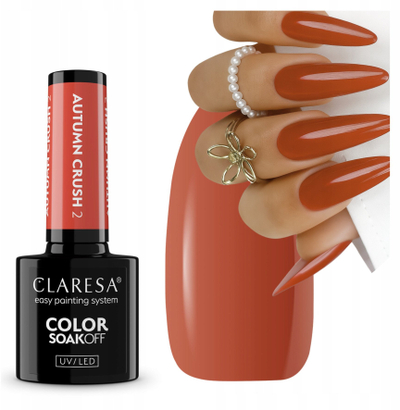 Llak hibrid për thonj Claresa Autumn Crush 2, 5g, portokalli karamel
