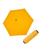Çadër e palosshme Doppler Fiber Mini Compact uni Gold Fusion, e verdhë
