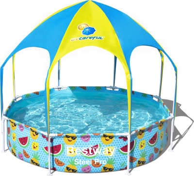 Pishinë Bestway Splash-in-Shade, 244 x 51 cm, 1688L, blu