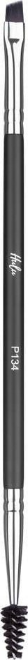 Furçë për vetulla HULU Brow Styling Brush P134, dy-në-një, dorezë druri, e zezë