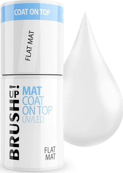 Top coat mat për thonj BrushUp Matte Hybrid Top, 5g, për UV dhe LED, transparent