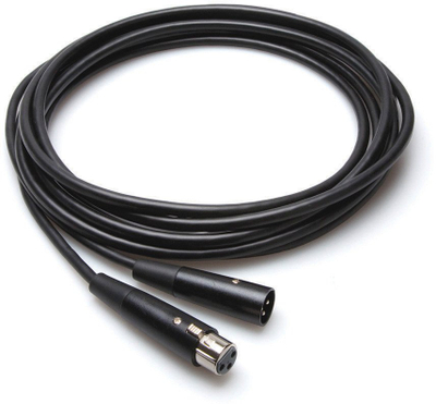 Kabëll mikrofoni Hosa MBL-110, XLR 3-pin mashkull te femër, 3m, i zi
